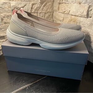 Vionic Kallie Slip On Flats Gray Pink Shimmer Women’s 10 M Comfort Shoes w/ Box